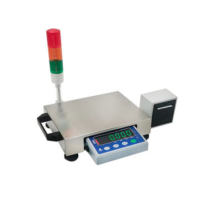 3KG Steel SOHE ATJP Scale με LED Τριχρωματικό φως συναγερμού και εκτύπωση QR κώδικα γραμμικού κώδικα