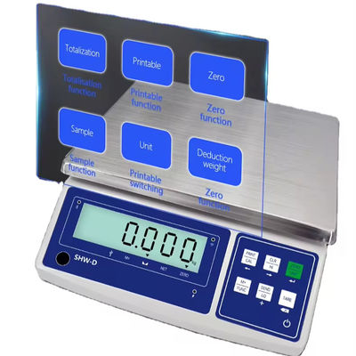Προσαρμόσιμη κλίμακα πίνακας οθόνης LCD ABS 15KG με ακρίβεια και μπαταρία 6V/4000mAh