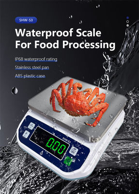 SOHES3 1.5KG Υψηλής ακρίβειας Ατσάλι ABS Αδιάβροχη κλίμακα για την επεξεργασία τροφίμων