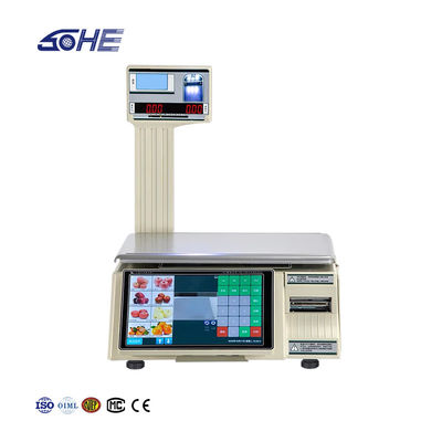 Εικονική οθόνη LCD με γραμμικό κώδικα Σκάλα SHW-TMF6 για χωρητικότητα 30kg