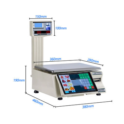 Εικονική οθόνη LCD με γραμμικό κώδικα Σκάλα SHW-TMF6 για χωρητικότητα 30kg