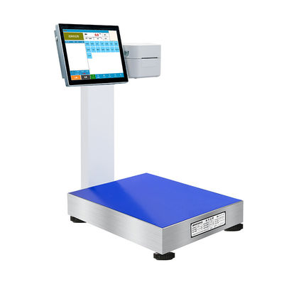 15 ιντσών οθόνη LCD 15-500kg Επεξεργασία θαλασσινών Dock Android Εκτύπωση ετικέτας Κλίμακα -10-40C