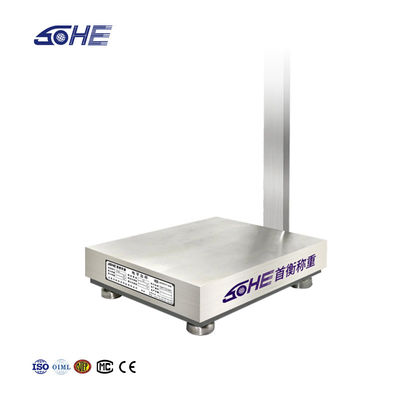 SOHE A1S 500KG 500*600 Κλίμακα πλατφόρμας από ανοξείδωτο χάλυβα για εργοστάσια θαλασσινών και τροφίμων