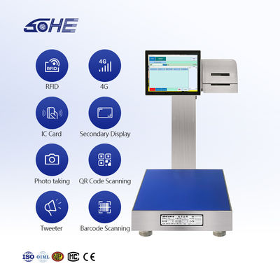 Υδατοασφαλής έξυπνη κλίμακα SOHE 60KG 450*600mm Plug-in Windows System Προσαρμόσιμο εκτυπωτή