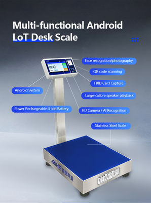 Μπλε 7 ιντσών Sohe Android Smart Scale με συλλογή καρτών ID/IC/RFID και σύστημα εισόδου-εξόδου στο Διαδίκτυο των Πραγμάτων