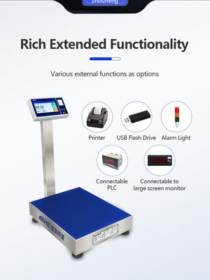Μέγιστη εμβέλεια 200kg Industrial Android Smart Scale με οθόνη 7 ιντσών και οθόνη LCD
