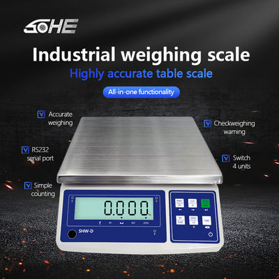 SOHE WD 3KG βιομηχανική ζυγαριά με οθόνη LCD και ισχύ AC220V/50HZ