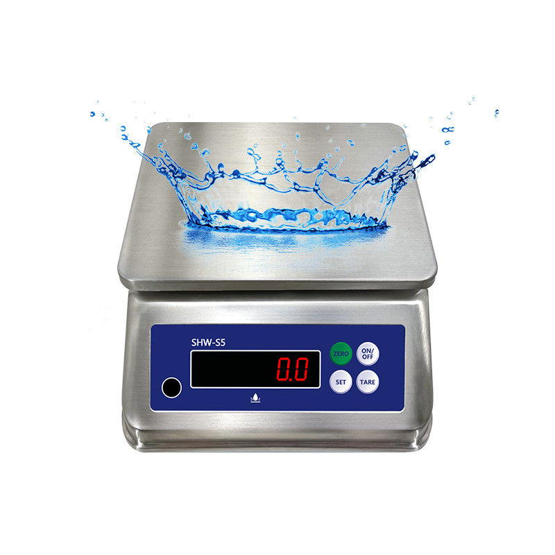 15kg S5 Διπλή οθόνη Ατσάλι αδιάβροχο τραπέζι Ηλεκτρονική κλίμακα για -10 C-40 C