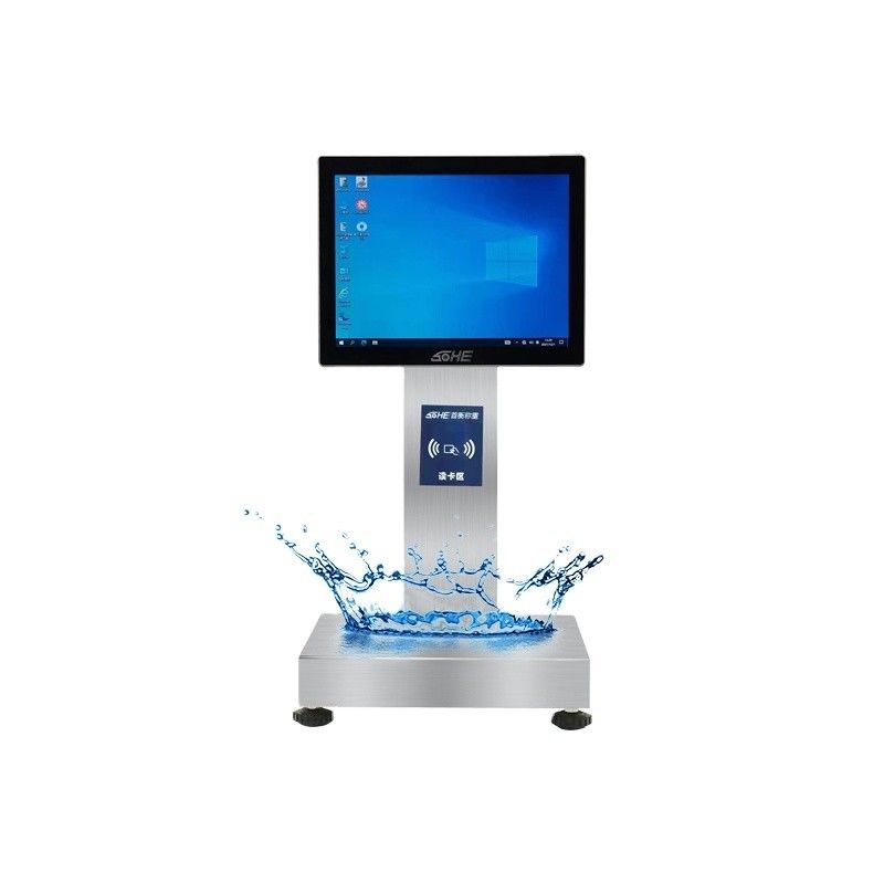 1- 15kg/5g χωρητικότητα Smart Card Τμήμα ζύγισης ζυγίσματος με 12-ιντσών αδιάβροχη οθόνη αφής